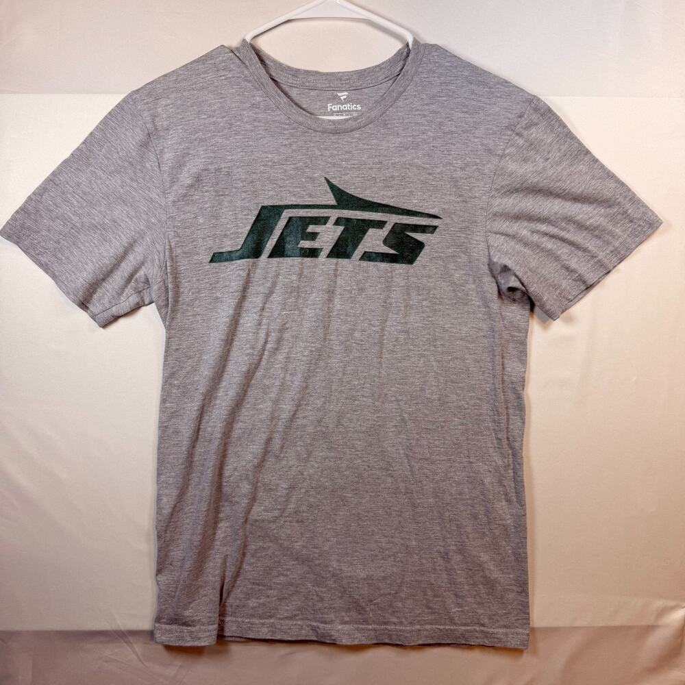 Fanatics New York Jets Gray Graphic Short Sleeve T Shirt Mens Gray Size Small